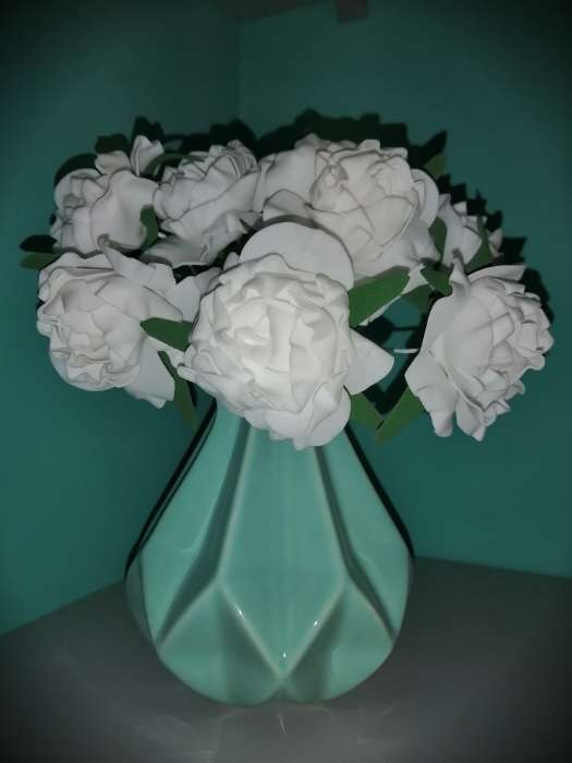 Фотография покупателя товара Букет "Объёмный цветок" 7 цветков, белый - Фото 4