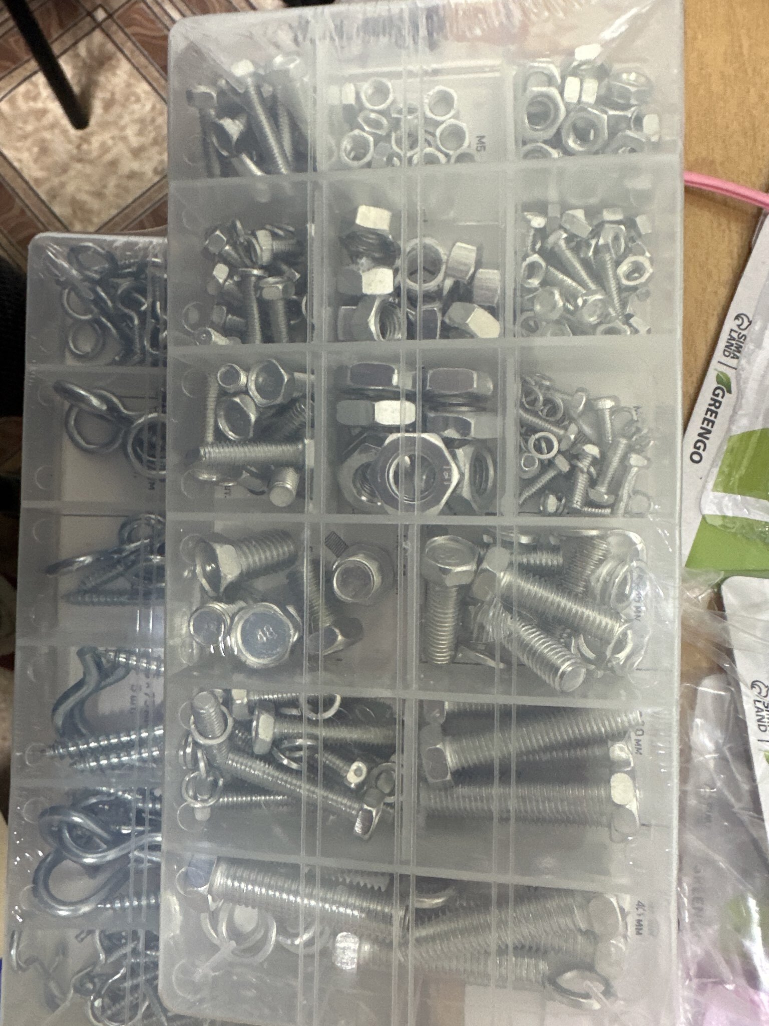 Фотография покупателя товара Набор болтов, винтов, гаек и гроверов ТУНДРА krep, 240 предметов - Фото 1