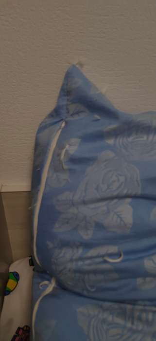 Фотография покупателя товара Наволочка-наперник 70х70 см на молнии Роза голубая