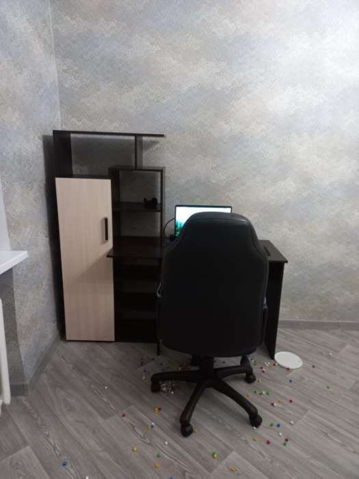Фотография покупателя товара Стол компьютерный Квартет-7 1508х500х1500 венге/дуб молочный - Фото 23