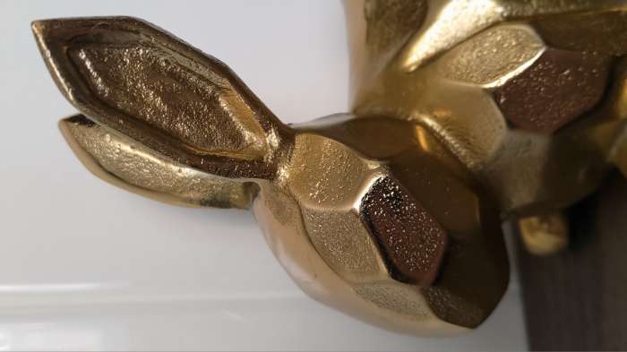 Фотография покупателя товара Сувенир «Заяц», 14×7×13 см, алюминий - Фото 3