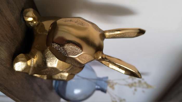 Фотография покупателя товара Сувенир «Заяц», 14×7×13 см, алюминий - Фото 4