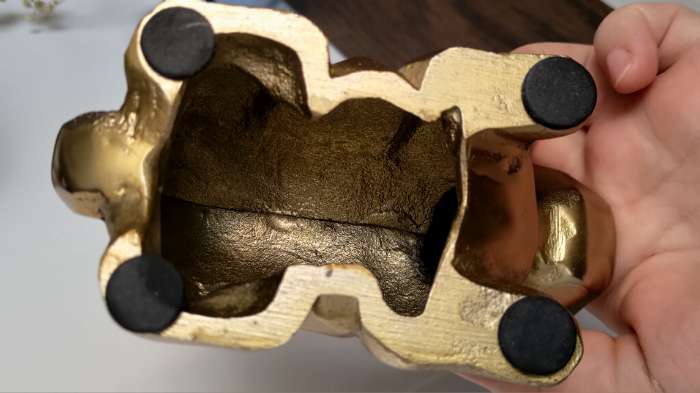 Фотография покупателя товара Сувенир «Заяц», 14×7×13 см, алюминий - Фото 5