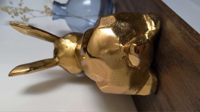 Фотография покупателя товара Сувенир «Заяц», 14×7×13 см, алюминий - Фото 7