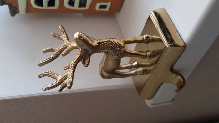 Фотография покупателя товара Сувенир с крючком «Олень», 12×9×18 см, алюминий - Фото 1