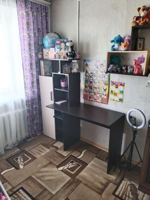 Фотография покупателя товара Стол компьютерный Квартет-7 1508х500х1500 венге/дуб молочный - Фото 21