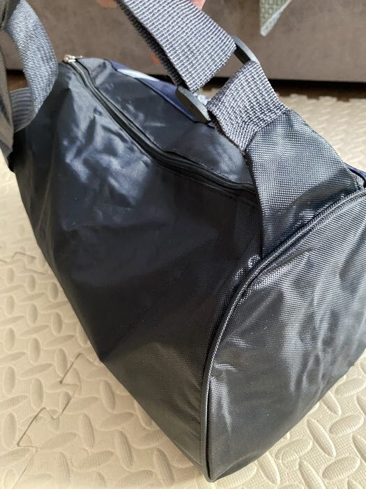 Фотография покупателя товара Сумка спортивная на молнии, боковой карман/сетка, регулируемый ремень, маленький размер, тёмно-синяя - Фото 6