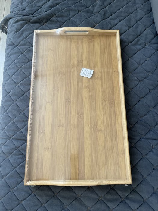 Фотография покупателя товара Столик - поднос для завтрака с ручками, складной, бамбук - Фото 2