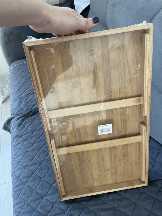 Фотография покупателя товара Столик - поднос для завтрака с ручками, складной, бамбук - Фото 1