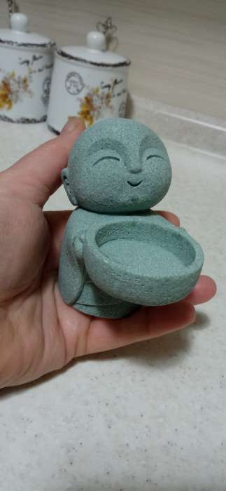 Фотография покупателя товара Подсвечник на 1 свечу песчаник «Маленький монах», d=4 см, 6×9×8.5 см - Фото 6