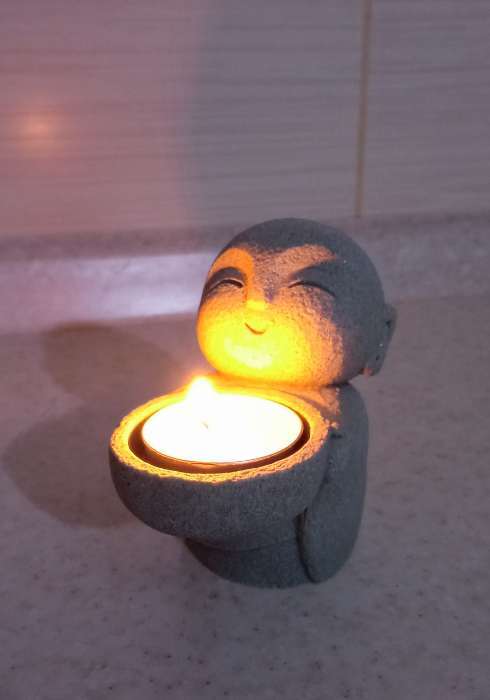 Фотография покупателя товара Подсвечник на 1 свечу песчаник «Маленький монах», d=4 см, 6×9×8.5 см - Фото 5