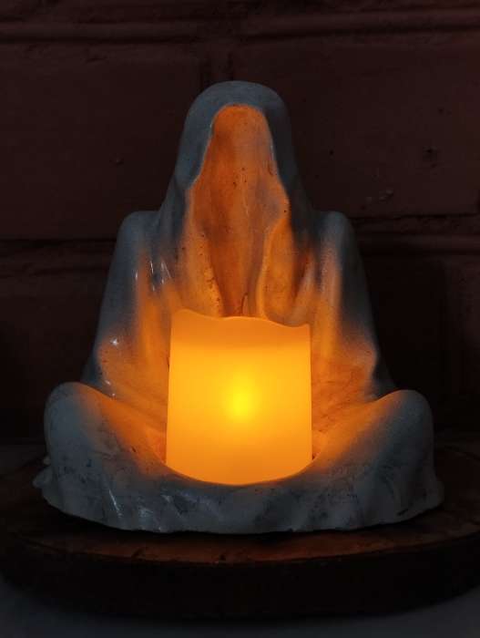 Фотография покупателя товара Подсвечник на 1 свечу «Безликий», 11×11×11.5 см, серый - Фото 2