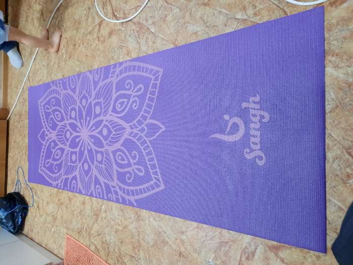 Фотография покупателя товара Коврик для йоги Sangh «Мандала», 173х61х0,4 см, цвет фиолетовый - Фото 2