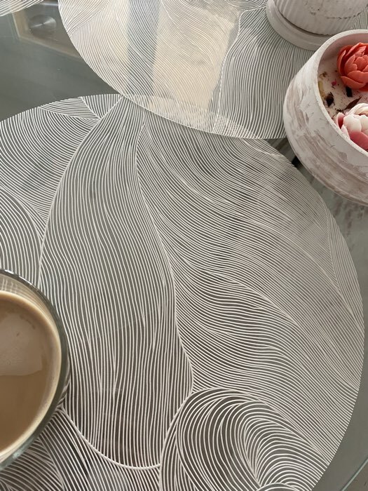 Фотография покупателя товара Дорожка на стол Доляна «Матера», 150×38 см, белая - Фото 1