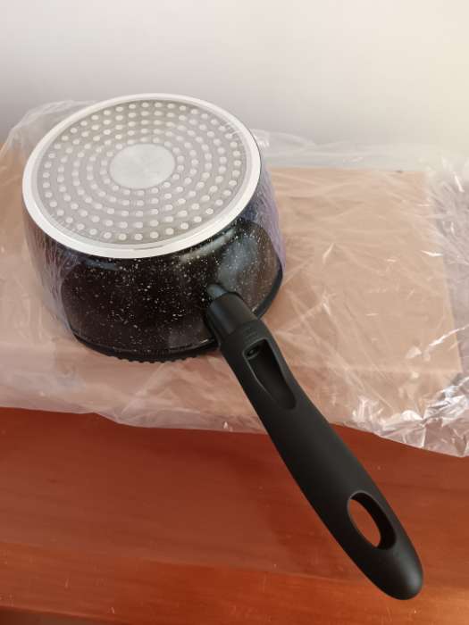 Фотография покупателя товара Ковш алюминиевый SL Home, d=16 см, h=7.4 см, антипригарное покрытие, индукция, чёрный - Фото 3