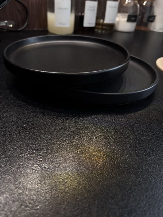 Фотография покупателя товара УЦЕНКА Набор тарелок Доляна «Гранит», 4 шт., 20×2 см, серый в крапинку - Фото 1