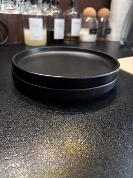 Фотография покупателя товара УЦЕНКА Набор тарелок Доляна «Гранит», 4 шт., 20×2 см, серый в крапинку - Фото 2