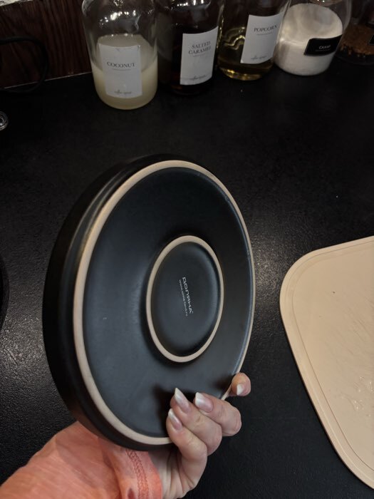 Фотография покупателя товара УЦЕНКА Набор тарелок Доляна «Гранит», 4 шт., 20×2 см, серый в крапинку - Фото 3