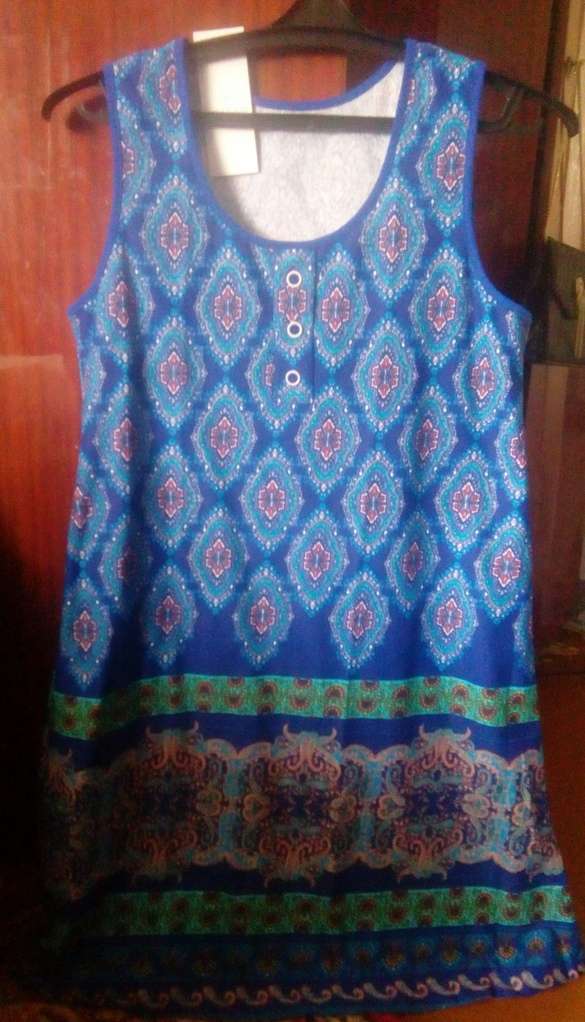 Фотография покупателя товара Сарафан женский Агафья-2, цвет синий, размер 50 - Фото 1