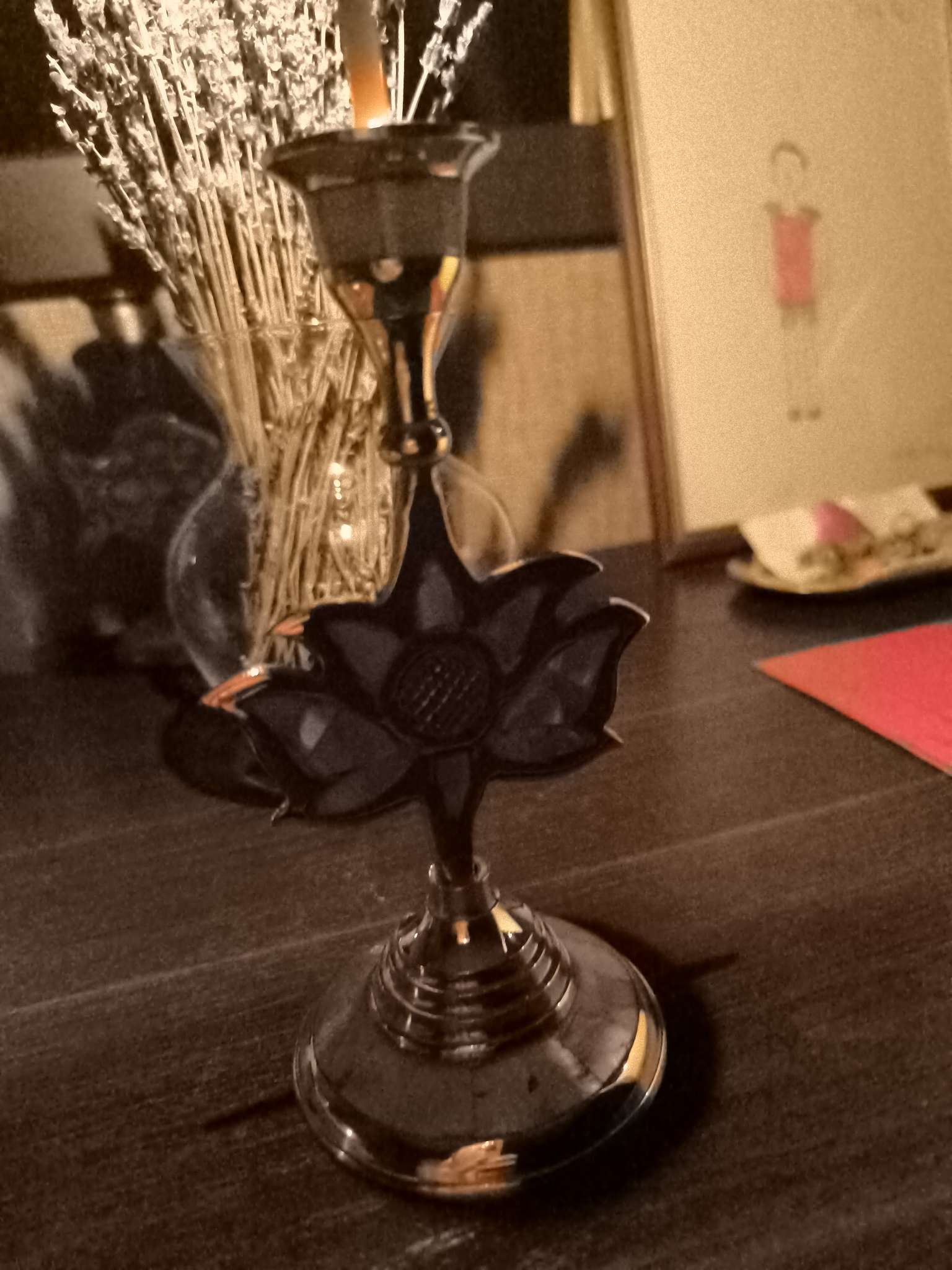 Фотография покупателя товара Подсвечник «Цветок востока», 8×8.5×16.5 см, латунь, перламутр - Фото 1