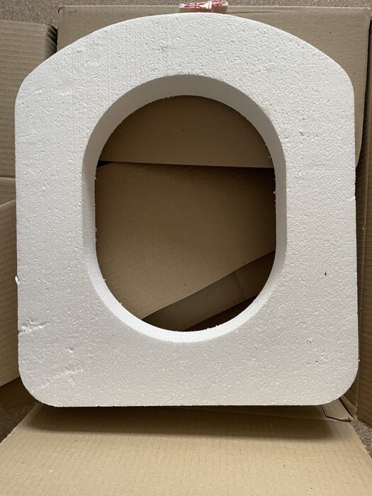 Фотография покупателя товара Сиденье для уличного туалета, 44×38 см, плотность 17 кг/м³, пенопласт, белое - Фото 1