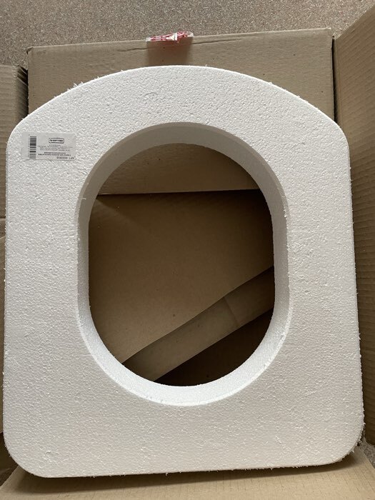 Фотография покупателя товара Сиденье для уличного туалета, 44×38 см, плотность 17 кг/м³, пенопласт, белое - Фото 2
