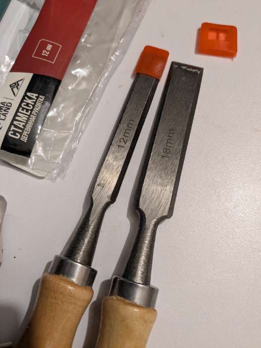 Фотография покупателя товара Стамеска ЛОМ, деревянная рукоятка, 12 мм - Фото 3