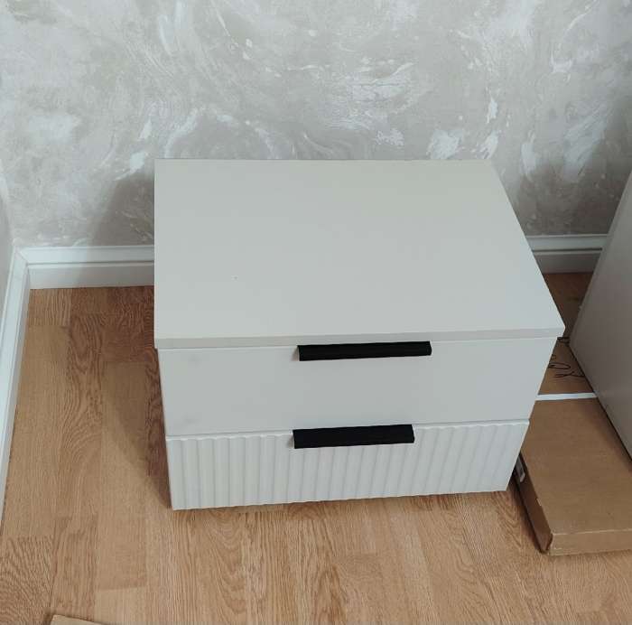 Фотография покупателя товара Тумба прикроватная «Марвэл», 502×386×350 мм, цвет браш вайт/дуб крафт - Фото 3