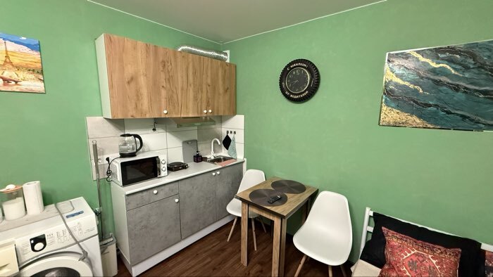 Фотография покупателя товара Кухонный гарнитур прямой «Поинт», 1500 мм, цвет бетон и золото фасад/белый корпус