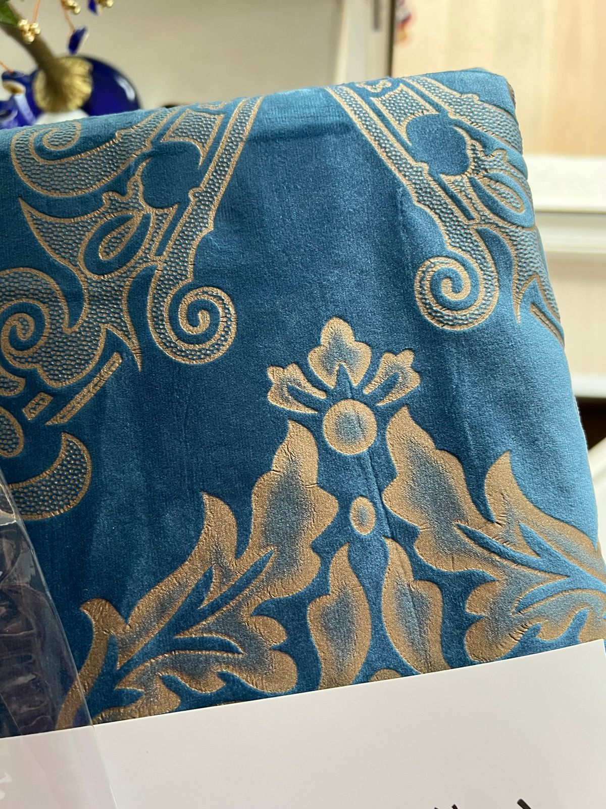 Фотография покупателя товара Штора портьерная Этель «Версаль» 160×270 см, цвет синий, 100% п/э - Фото 8