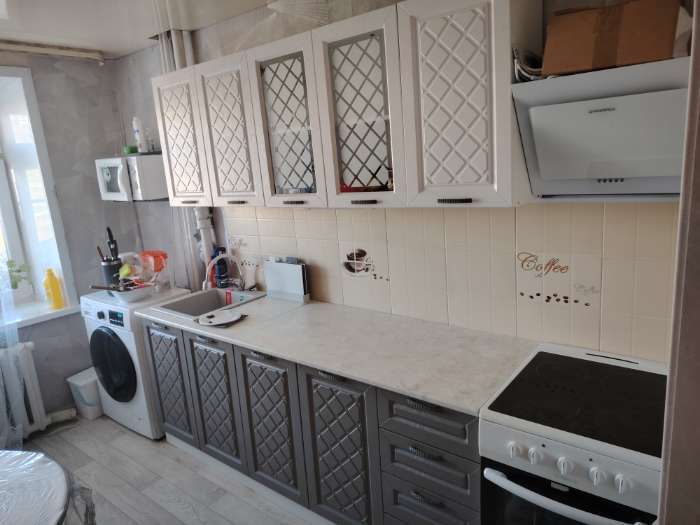 Фотография покупателя товара УЦЕНКА Кухня Агава, 2000×600, Акация белая/Моренга - Фото 1