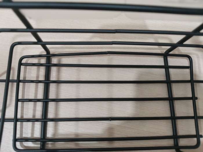 Фотография покупателя товара Полка на липучке, 24×14×10 см, чёрная - Фото 2