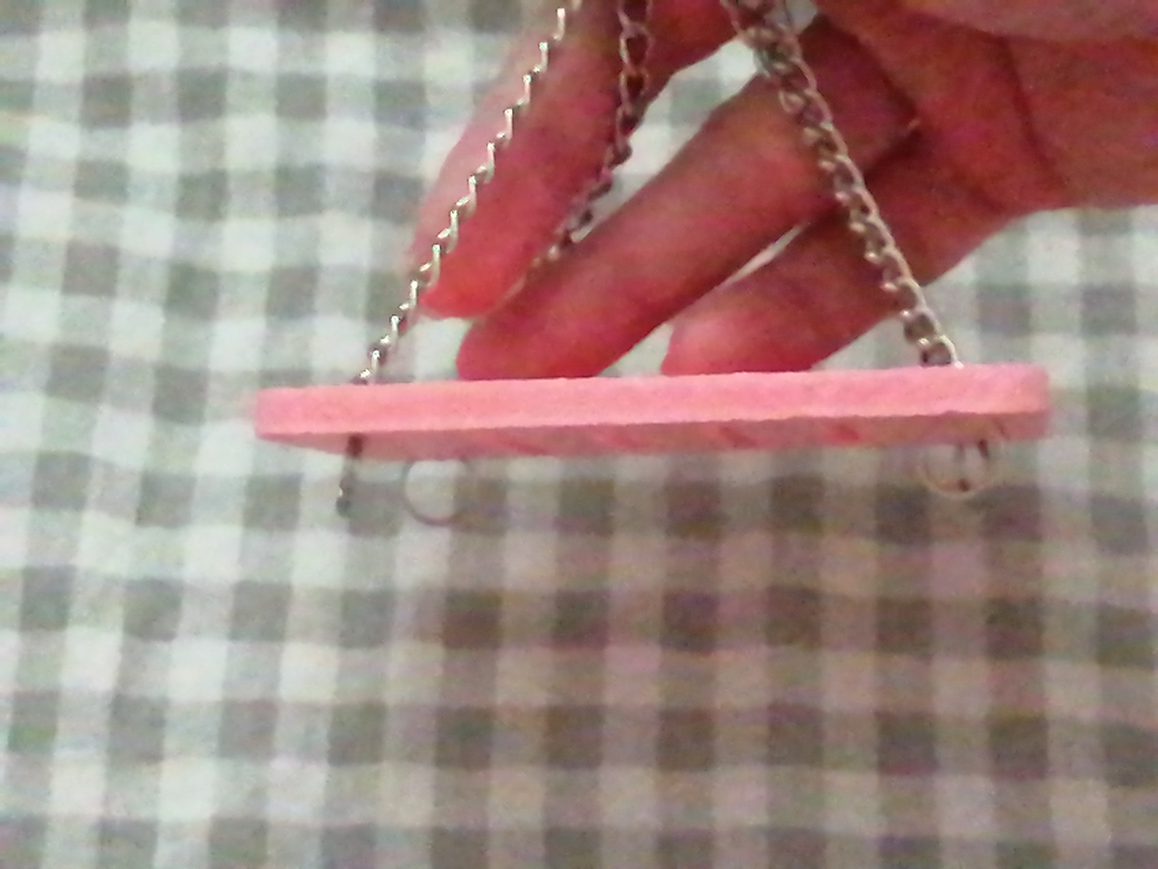 Фотография покупателя товара Качели для грызунов на цепочках, 8,5 х 7 см, вспененный ПВХ, розовые - Фото 7