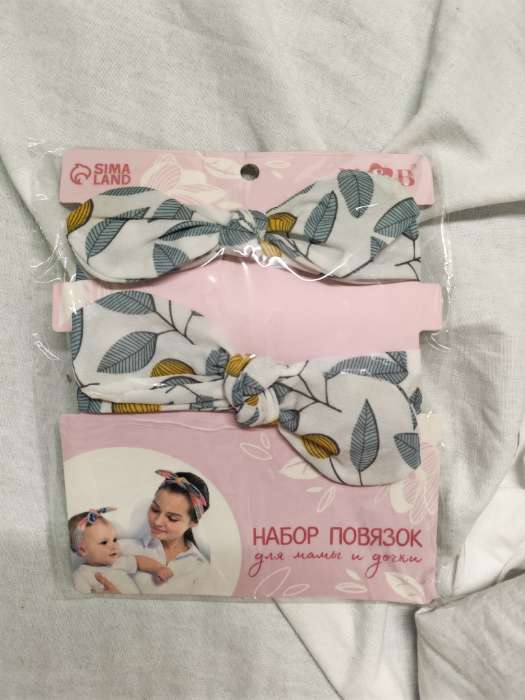 Фотография покупателя товара Повязка на голову для мамы и дочки M&B «Family look: цветы» 2 шт., розовый - Фото 23