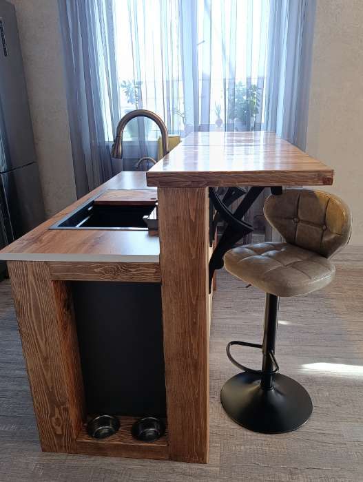 Фотография покупателя товара Кухонный гарнитур угловой в потолок «Виктория», 3000×1600 мм, цвет графит/дуб крафт - Фото 10