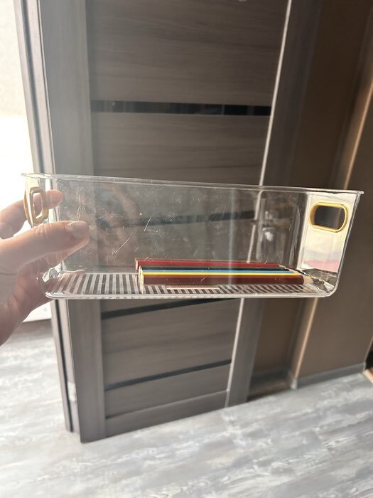 Фотография покупателя товара Контейнер для хранения LaDо́m «Нежность», 28×11×9.5 см, прозрачный - Фото 1