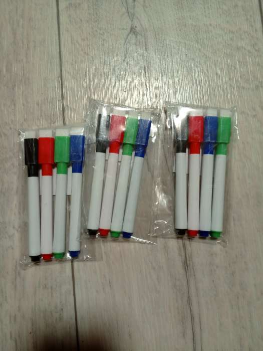 Фотография покупателя товара Маркер цветной на водной основе с губкой, набор 4 шт. - Фото 1