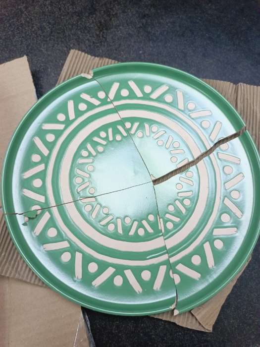 Фотография покупателя товара Блюдо керамическое «Орнамент», d=27.3 см, ручная работа - Фото 7