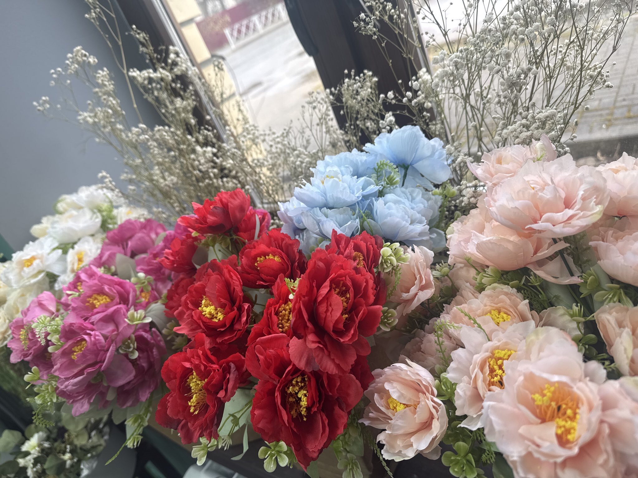 Фотография покупателя товара Букет искусственный «Пион шифон галант», h=33 см, МИКС - Фото 2