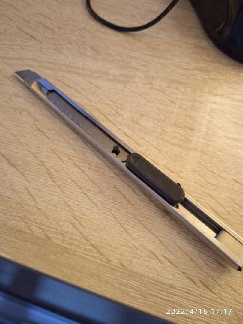 Фотография покупателя товара Нож универсальный ЛОМ, металлический корпус, 9 мм
