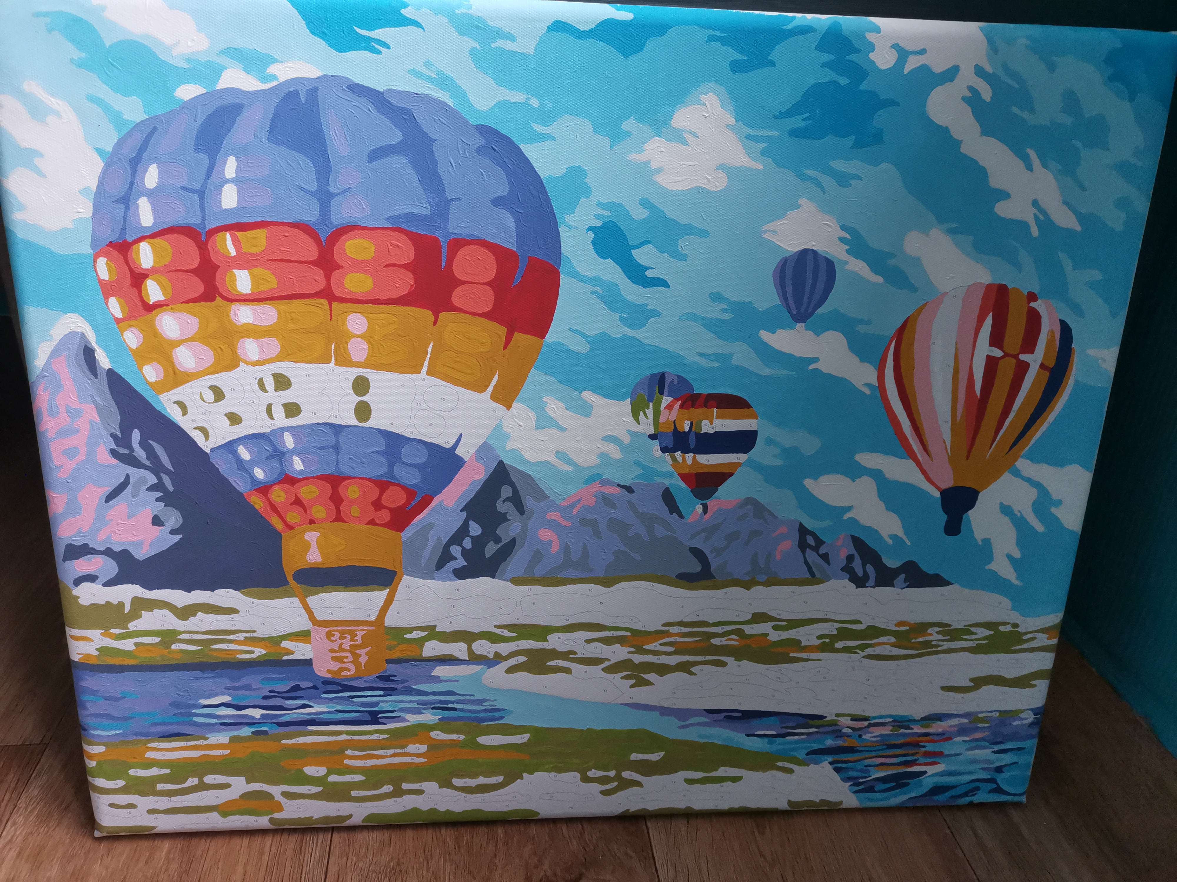 Фотография покупателя товара Картина по номерам на холсте с подрамником «Воздушные шары» 40 × 50 см - Фото 2