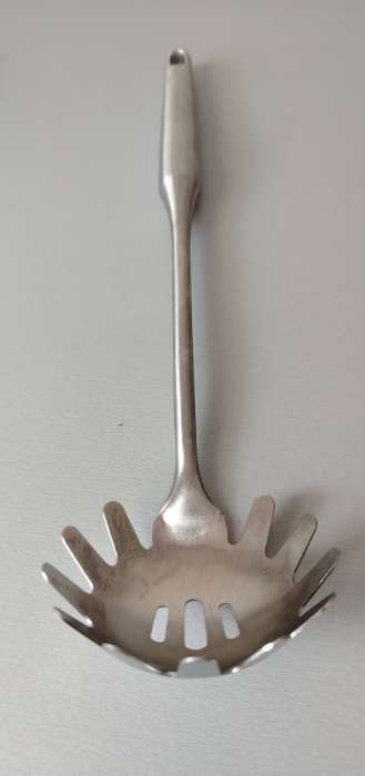 Фотография покупателя товара Ложка для спагетти из нержавеющей стали Magistro, 35×8.5 см, Luxe, серебристая - Фото 1