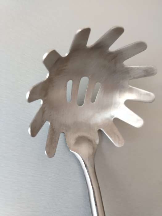 Фотография покупателя товара Ложка для спагетти из нержавеющей стали Magistro, 35×8.5 см, Luxe, серебристая - Фото 2