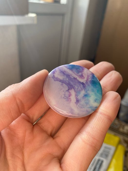 Фотография покупателя товара Попсокет с эпоксидом «Мрамор», 4 × 4 см - Фото 1