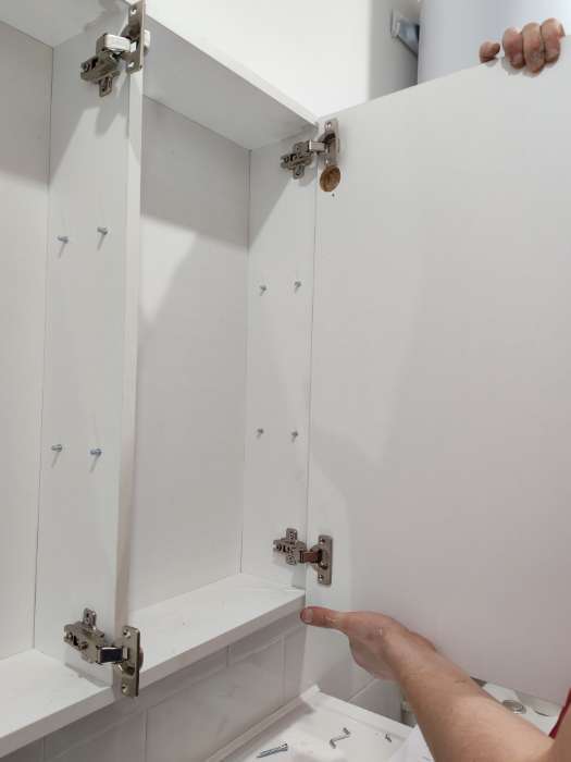 Фотография покупателя товара Зеркало - шкаф для ванной комнаты, 750×150×700 мм, цвет белый - Фото 3