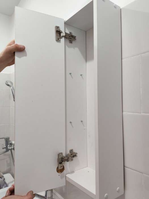 Фотография покупателя товара Зеркало - шкаф для ванной комнаты, 750×150×700 мм, цвет белый - Фото 4