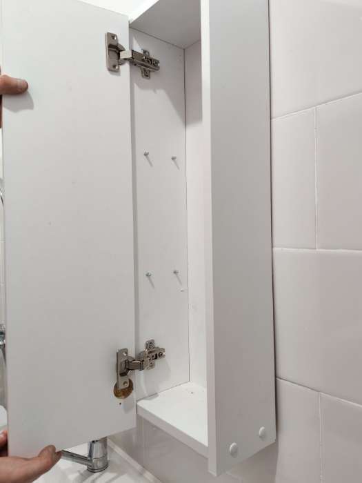 Фотография покупателя товара Зеркало - шкаф для ванной комнаты, 750×150×700 мм, цвет белый - Фото 5