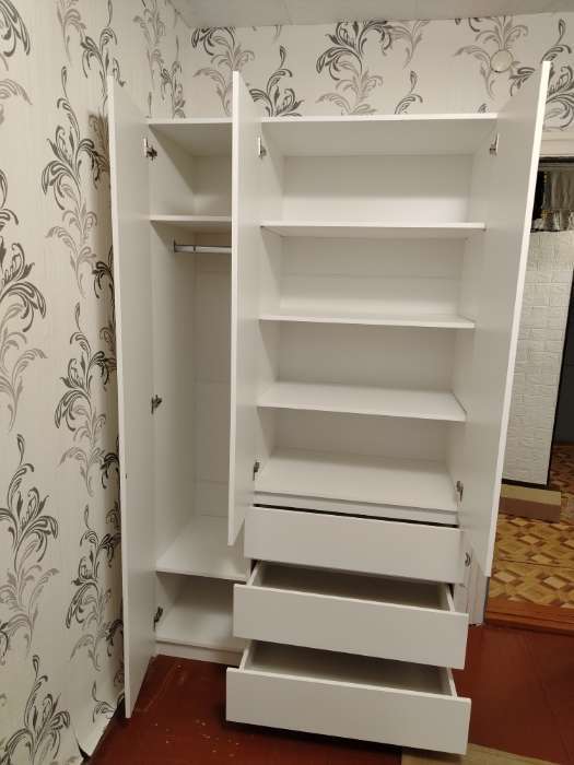 Фотография покупателя товара Шкаф распашной двухстворчатый «Мадера», 800×500×2100 мм, цвет графит - Фото 1