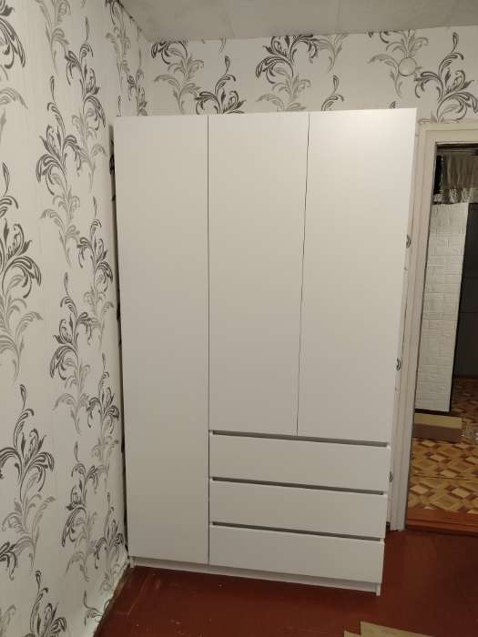 Фотография покупателя товара Шкаф распашной двухстворчатый «Мадера», 800×500×2100 мм, цвет графит - Фото 2