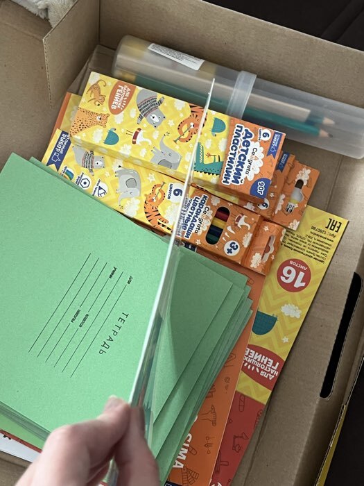 Фотография покупателя товара Набор первоклассника, 42 предмета, Calligrata «Школа», в картонной коробке - Фото 8